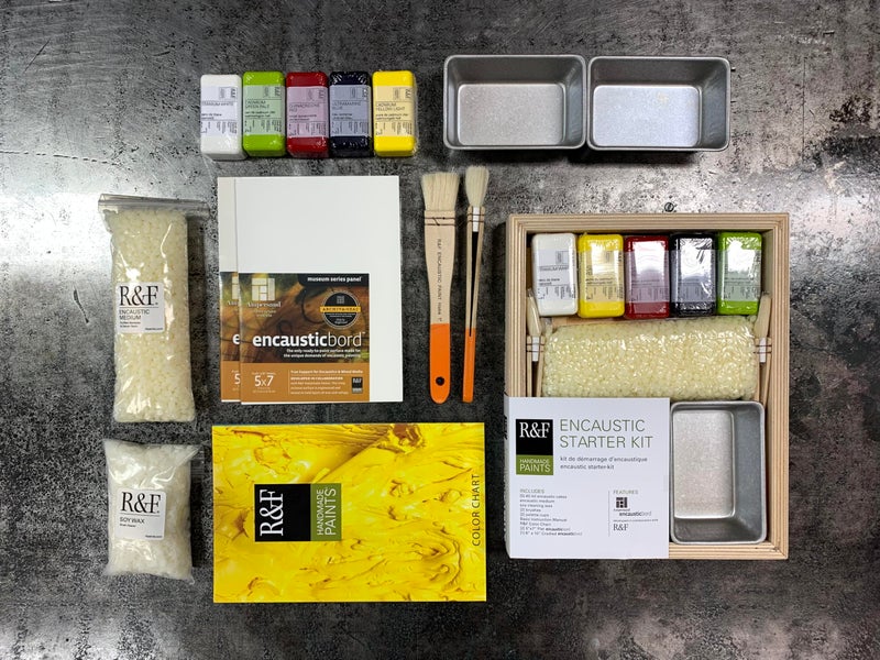R&F Handmade Paints - Professional Encaustic Paint - Starter Kit, 14 Piece Set - Image 4